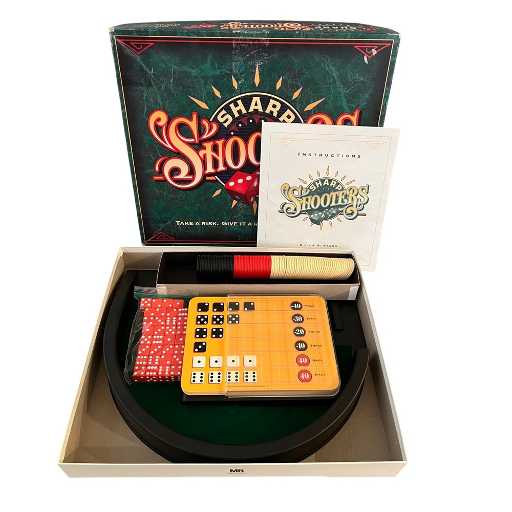 Sharp Shooters Dice Game Milton Bradley 1994 Vintage Complete 4547